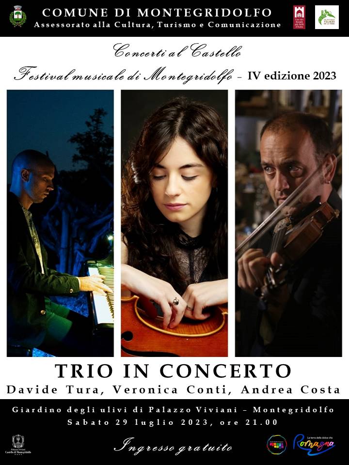 Trio Davide Tura. Conti. Costa. Montegridolfo 29.07.2023